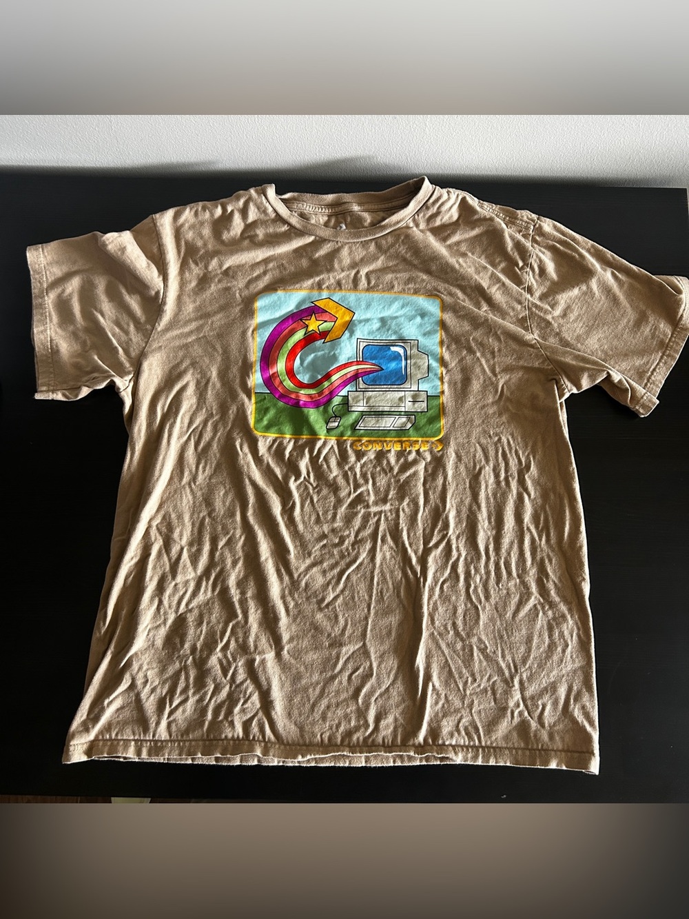 Converse Retro Computer T-shirt -- Tan (size X-Large)